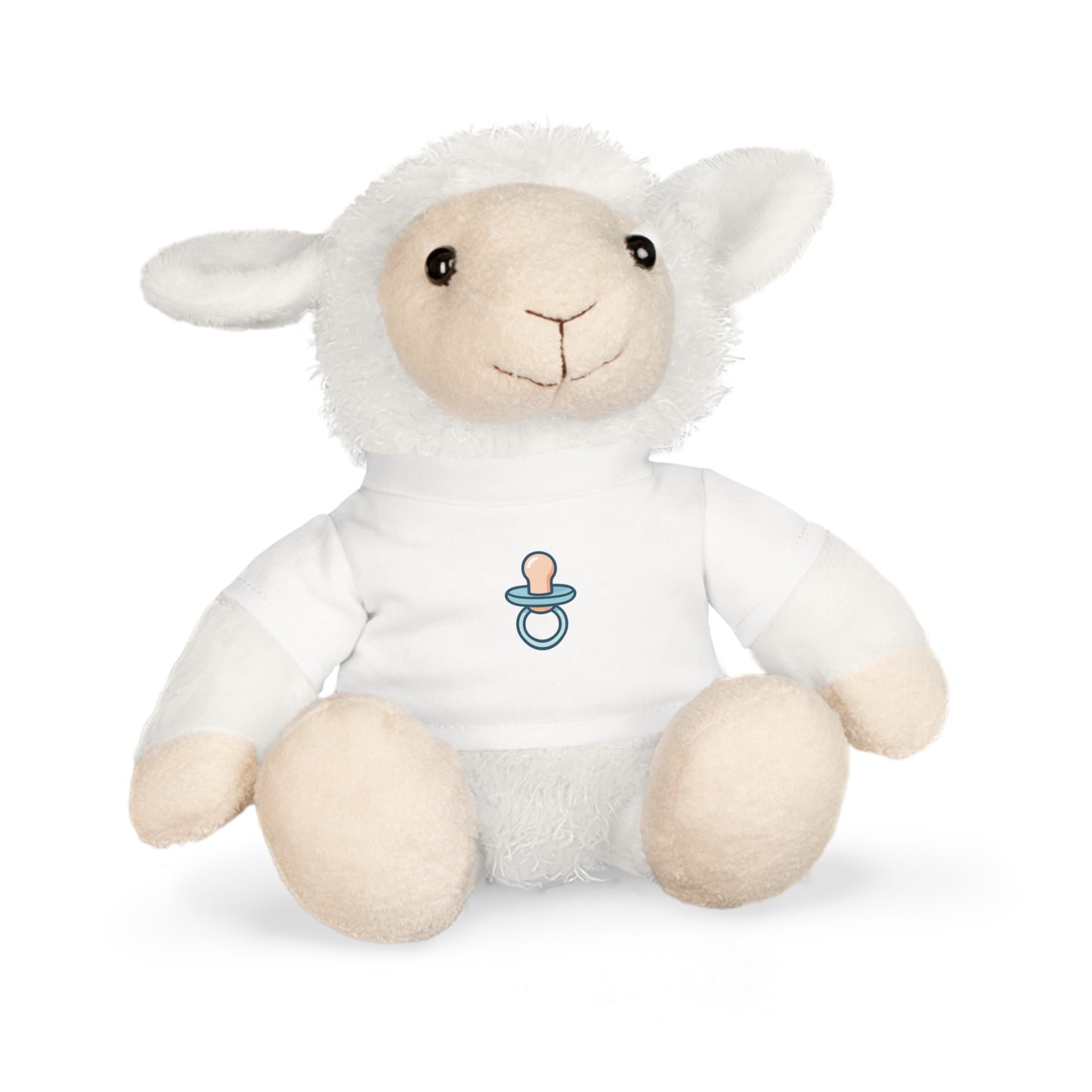 Cute Plush Bear in T-Shirt with Pacifier Design - Perfect Regression Companion