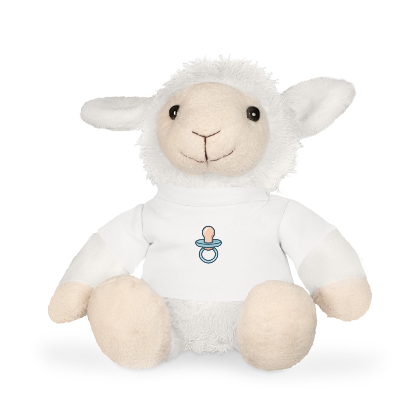 Cute Plush Bear in T-Shirt with Pacifier Design - Perfect Regression Companion