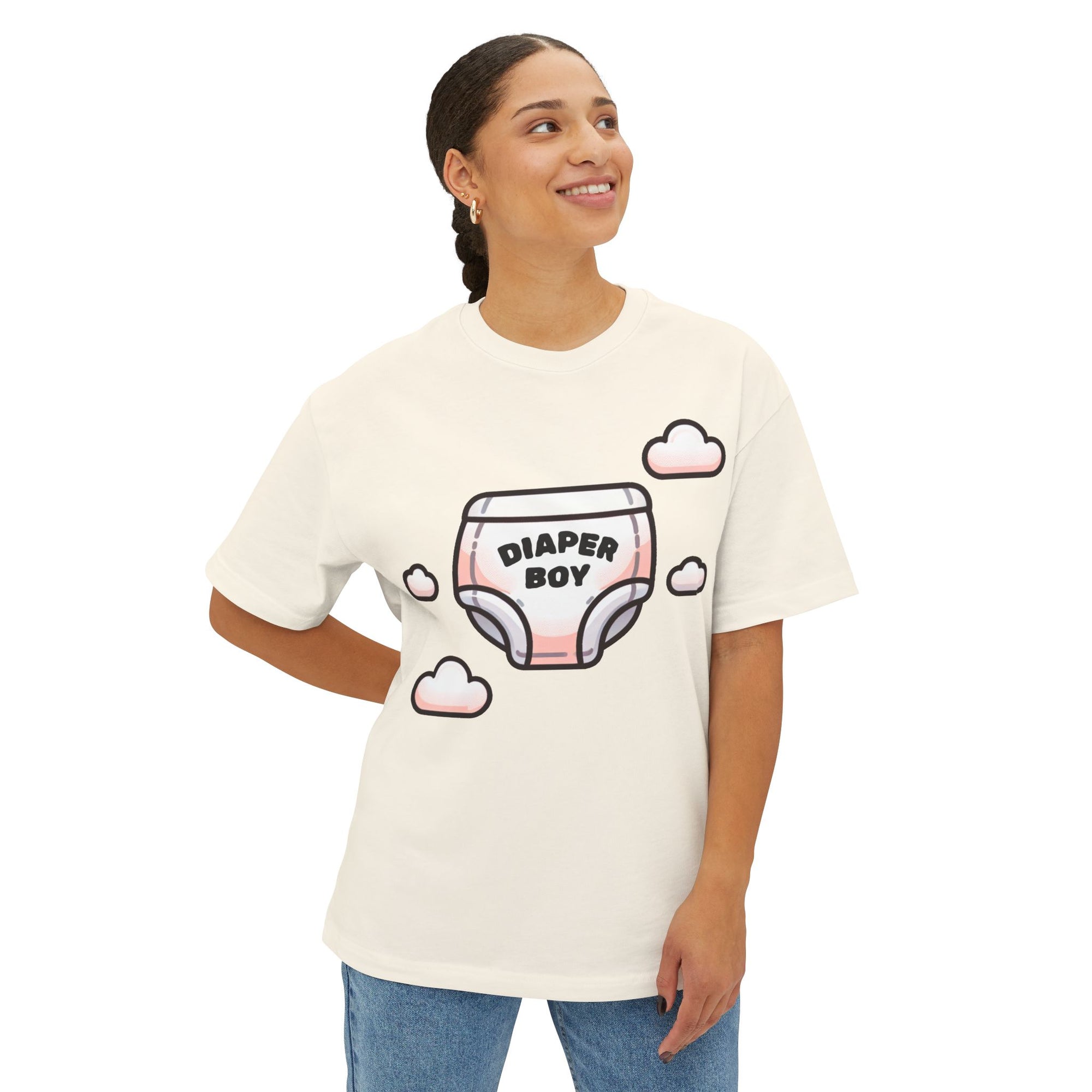 Diaper Boy Oversized Boxy Tee - Comfortable Unisex T-Shirt