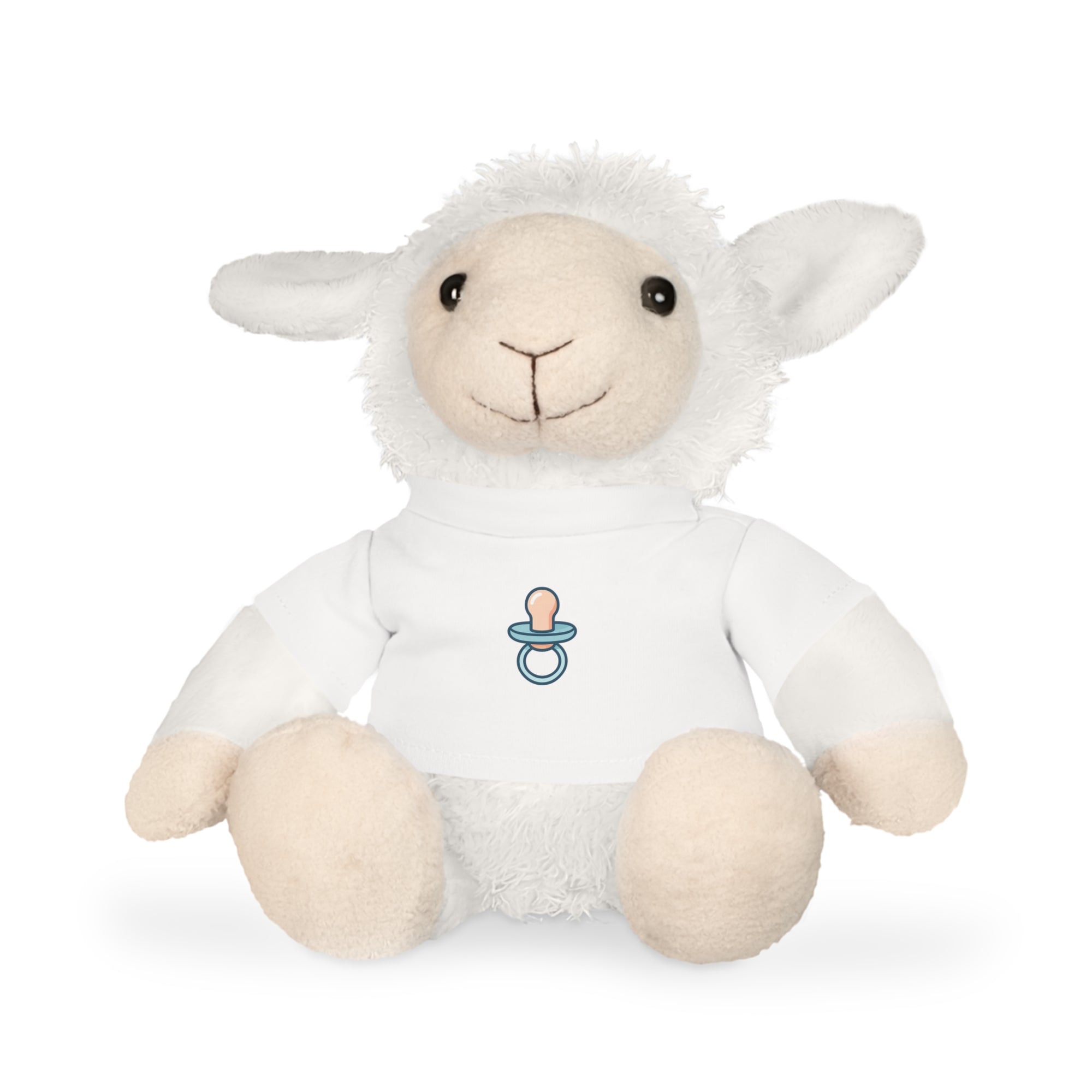 Cute Plush Bear in T-Shirt with Pacifier Design - Perfect Regression Companion